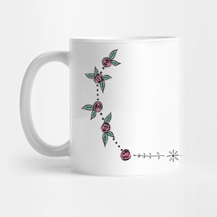 Corona Australis (Southern Crown) Constellation Roses and Hearts Doodle Mug